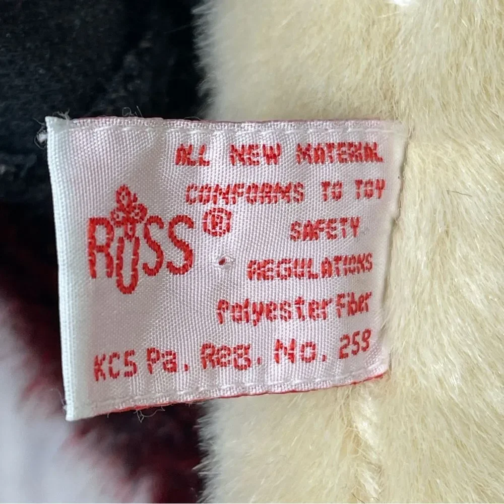 RUSS Berrie Larisa standing plush teddy bear with winter coat and hat, 12" tall - Picture 10 of 12